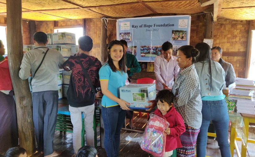 Ray Of Hope Donation at No(11) , Primary school,Latpaduang Village