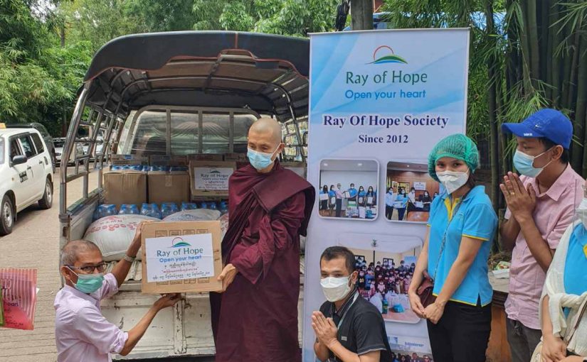 Ray Of Hope Donated Covid-19 Safety Tips to Thabawa Tayar Yeik Thar